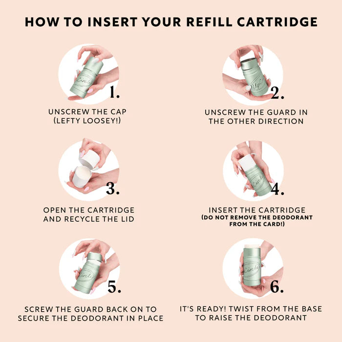 Upcircle Beauty - Refillable Deodorant with Macadamia + Bergamot - 1 case + 1 refill