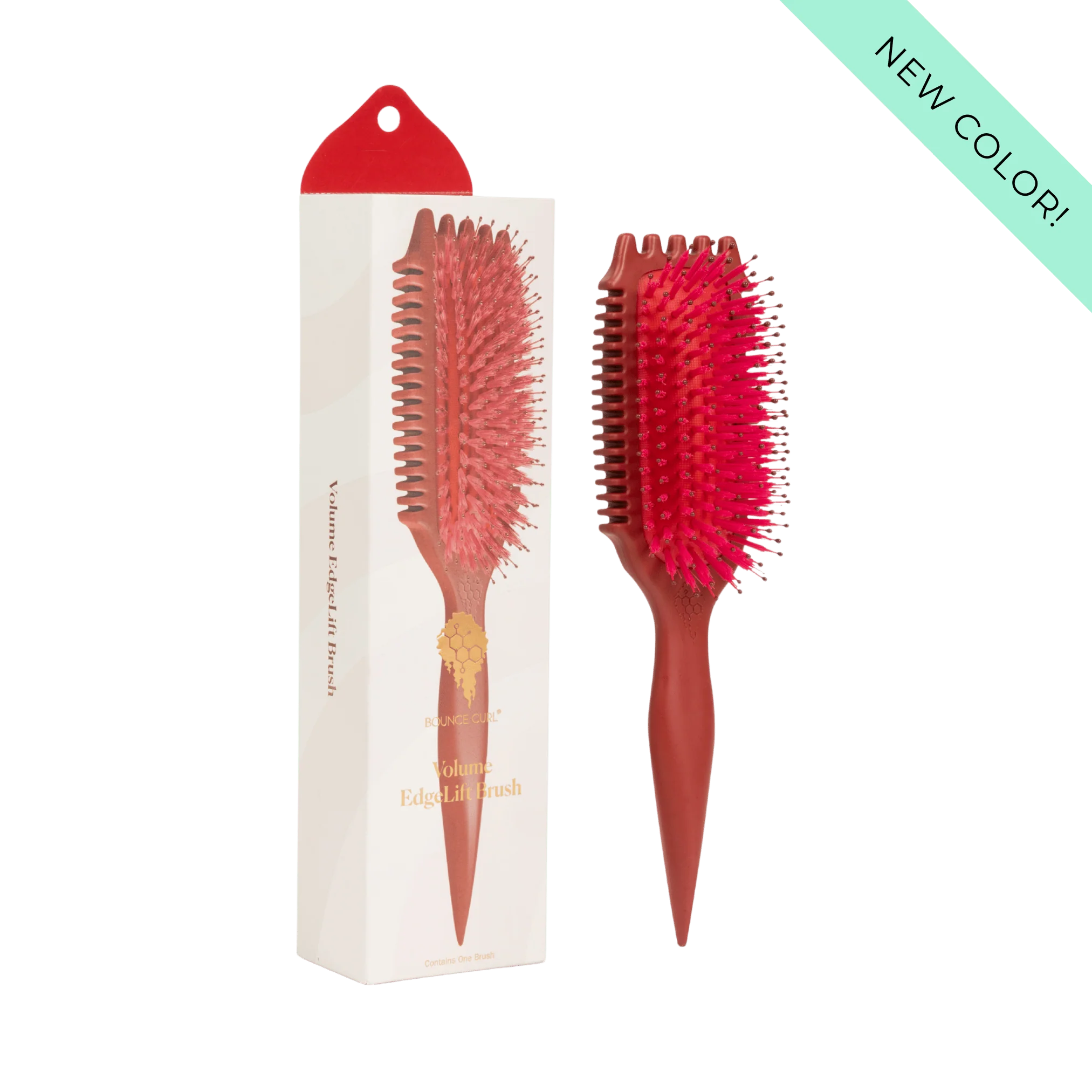 Bounce Curl Volume EdgeLift Brush in robijnrood, haarborstel voor volume en styling, inclusief verpakking