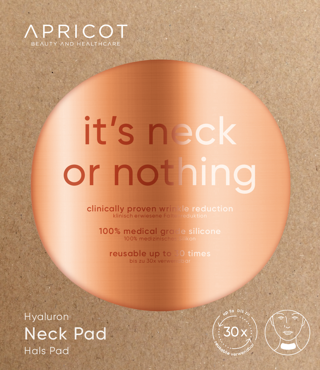 It's neck or nothing' - Nek Pad Hyaluronzuur - Apricot Beauty