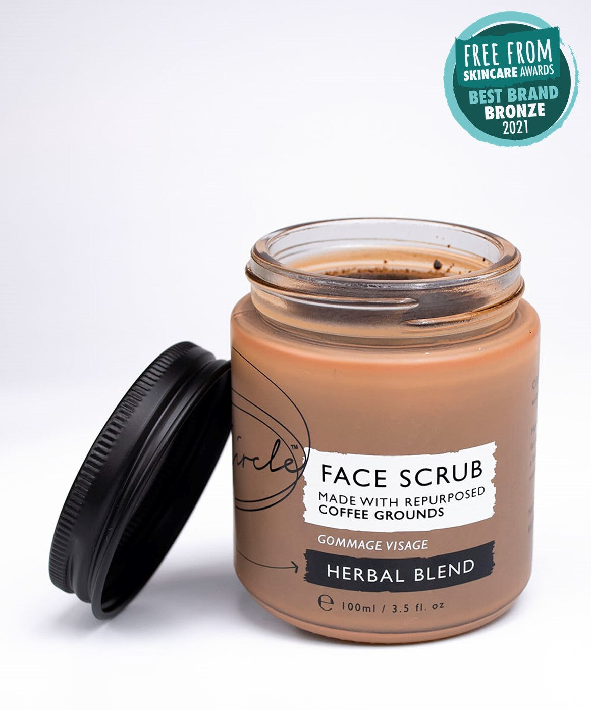 Coffee Face Scrub for acne - Herbal Blend - Upcircle Beauty